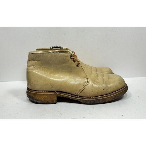 VTG 70s Frye Lace Chukka Boots 9295 Crepe Platform Sole Wide Round Toe Mens 12 D
